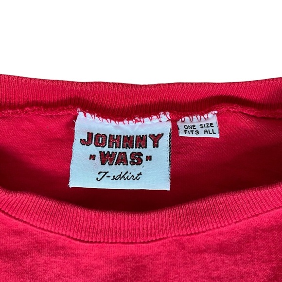 Vintage Johnny Was Women’s Red Long Sleeve Shirt Embroidered Fish One Size - Picture 6 of 8